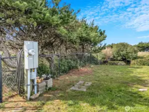 well maintained, water, power, septic on site. Spacious storage shed and fire pit.