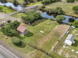 Aerial shot of the lot.