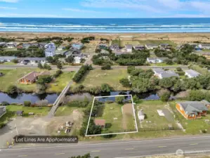 Aerial shot of the lot.