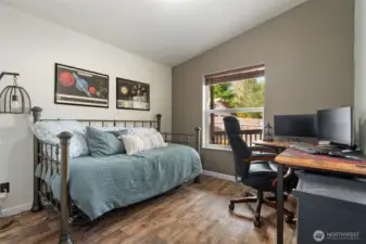 Secondary Bedroom currently used as an office and guest room.