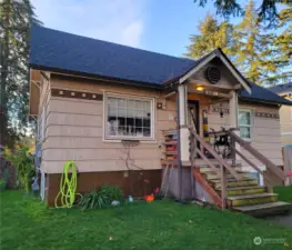 Front of home and upper unit access.