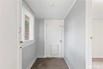 The back door is ready for human or canine use!