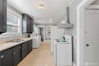 The door to the right leads to the basement
