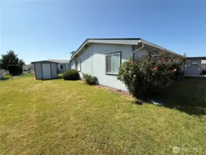 Huge back yard area.