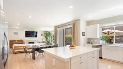 This kitchen is truly the heart of the home, the center of activity. Here, you get to stay connected with family and guests while you're whipping up the next meal or snack.