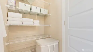 More than just a little bit of shelving in this main hall bath... you'll love all of this storage space!  :)