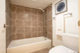 Primary Bath with New Tile Surround & Flooring