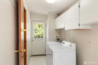 Laundry room off the back door.