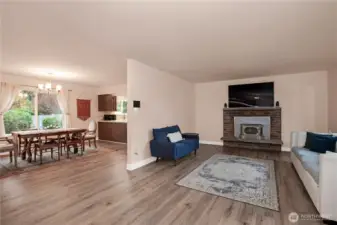 Living Room with gas fireplace