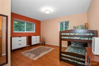 Bedroom #2 with hardwood floors