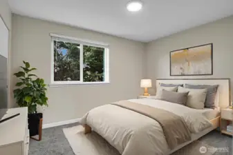 Second floor rear bedroom (virtually staged