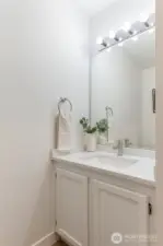 Beautifully updated half bath on main floor.