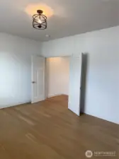 French doors at ensuite at top of stairs.