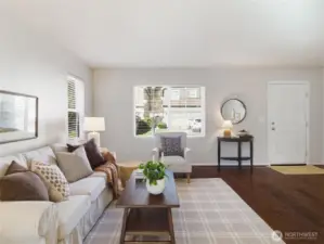 Another view of the living space- from the dining space angle.