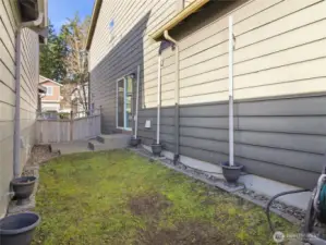 Enough room to bbq, garden or play.