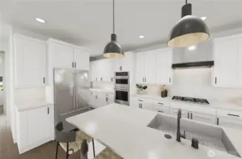 Pictures of Model Home Interior Renderings. Not pictures of actual home. Features, colors, layout may vary.