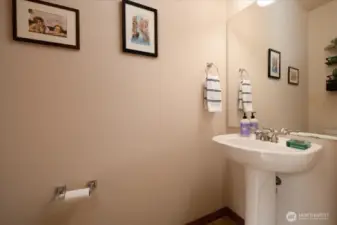 Roomy 1/2 bath for convenance.