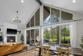 Spacious living and dining room.