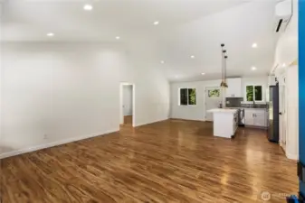 Open Concept floorpan with LVP floors