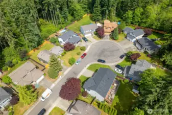 Ariel View of brand-new roof and home