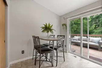 Eating Area off Kitchen with Pantry