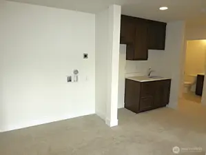 Kitchenette with w/d hookup.