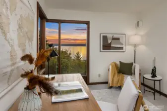 View from the main level bedroom.