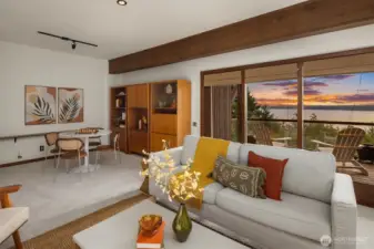 Downstairs bonus room features a deck with views, new carpet and a closet. There is a separate entrance that may be used for this level.