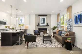 Interior of a furnished Poppy. Finishes and surfaces my differ from subject property.