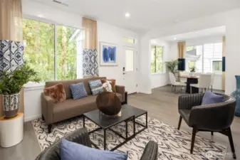 Interior of a furnished Poppy. Finishes and surfaces my differ from subject property.