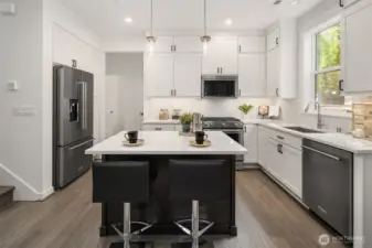 Interior of a furnished Poppy. Finishes and surfaces my differ from subject property.