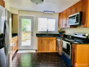 Kitchen with eating area