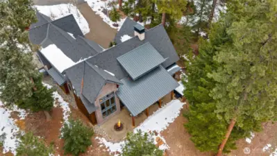 Aerial view of home