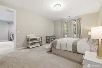 Spacious primary suite