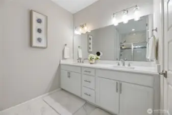 Primary bath with double sinks