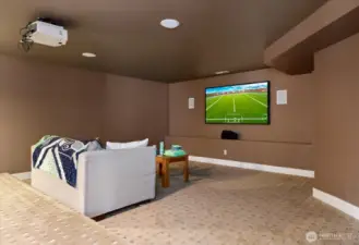 Another fun space to have either a theater room , games room, gym or all three!