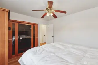 Second bedroom with interior sauna for relaxation.