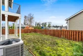 Fully fenced rear yard.