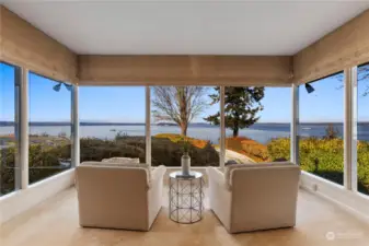 Living room with amazing view!