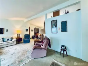 Entry room looking towards living room
