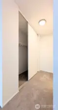 Turn Right into Primary Hall Closet and Ensuite Bathroom