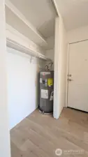 Entrance hall with brand new hot water heater