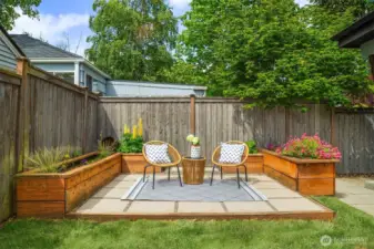 Perfect patio for evening sips.