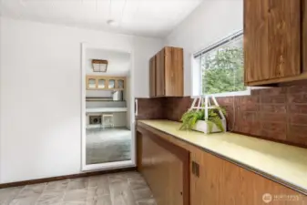 Looking into the kitchen.
