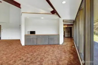 Original built-in buffet and kitchen pass-through. The pantry and kitchen eating area are also included in the frame.