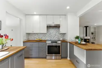 Attractive and creative tile backsplash!