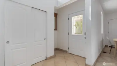 Main entry with huge closet