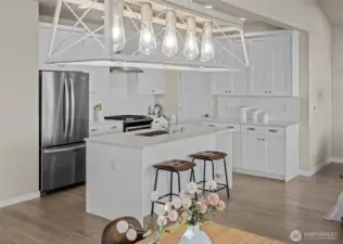 Contemporary lighting throughout
