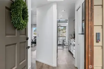 Main floor looks directly onto the Lake with first come-first served moorage.