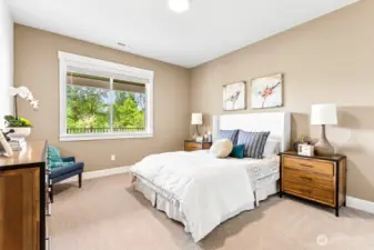 Large lower level bedroom.